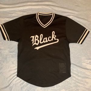 Black Scale 36 Script Baseball Jersey
